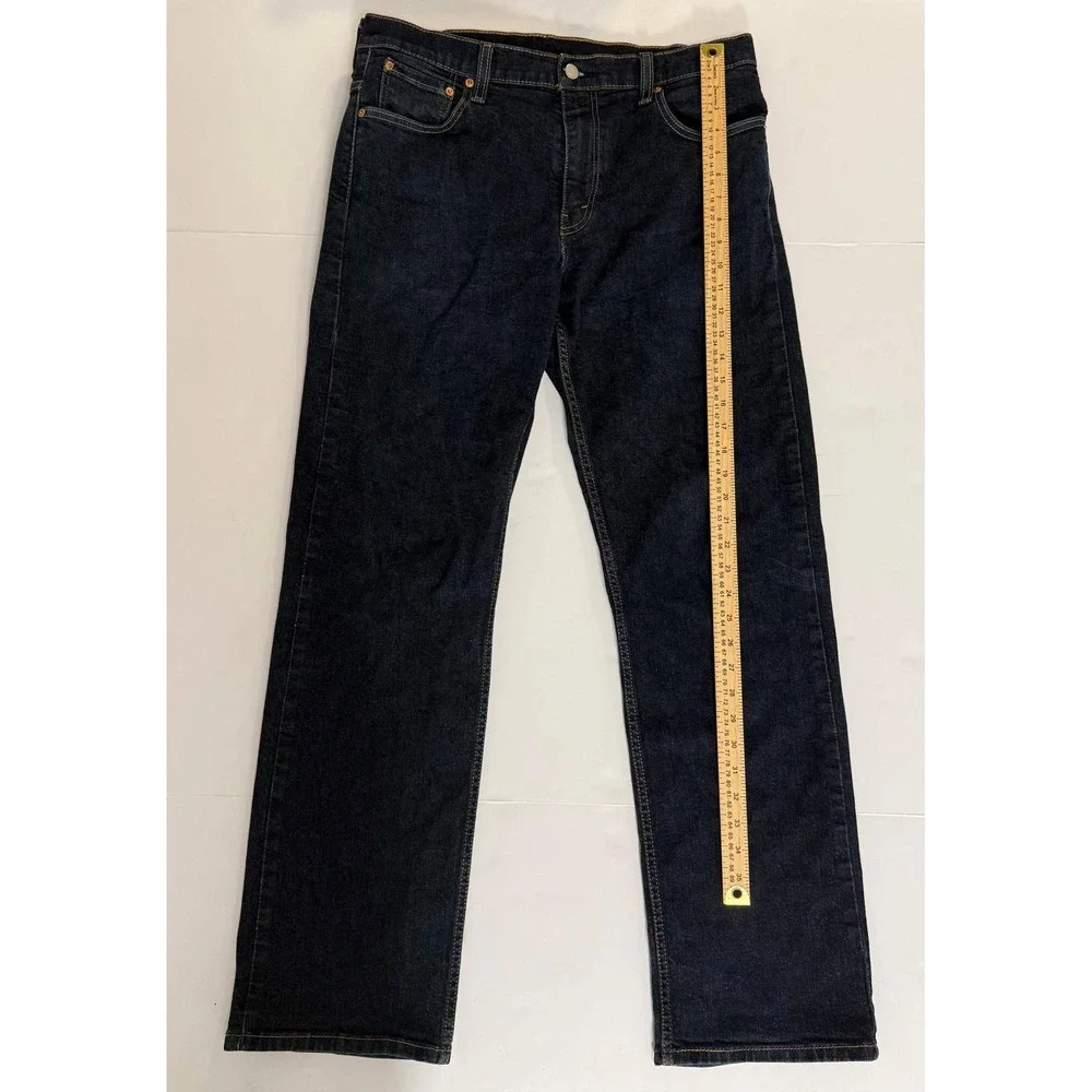 Levis 569 Loose Straight Leg Jeans Mens W34 L34 Dark Indigo Blue Denim 3757
